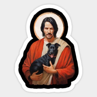 Saint keanu reeves Sticker